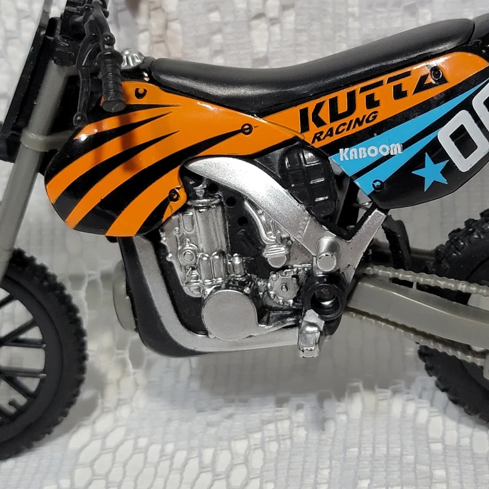 Kutta Racing Kids Toy Motorcycle Model  Black and Orange with Blue Star 3603KT01